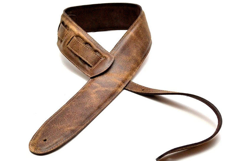 Bourbon Strap Crackle Vintage Leather Correa Guitarra 1