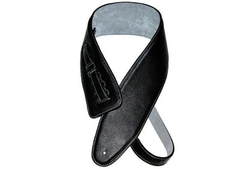 Bourbon Strap Fat Bass Black Leather Correa Guitarra Negra 1