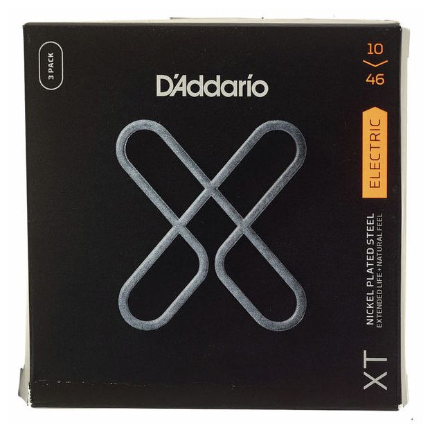 Daddario XTE1046-3P Nickel XT Coated Super Light Set 3 Juegos de Cuerdas Guitarra Eléctrica 010-046 1