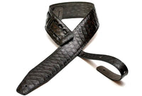 Bourbon Strap Snake Black Leather Correa Guitarra Negra 1