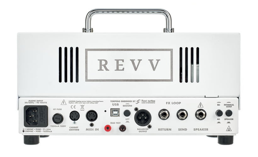 Revv D20WH Amplificador Cabezal Guitarra Blanco 9