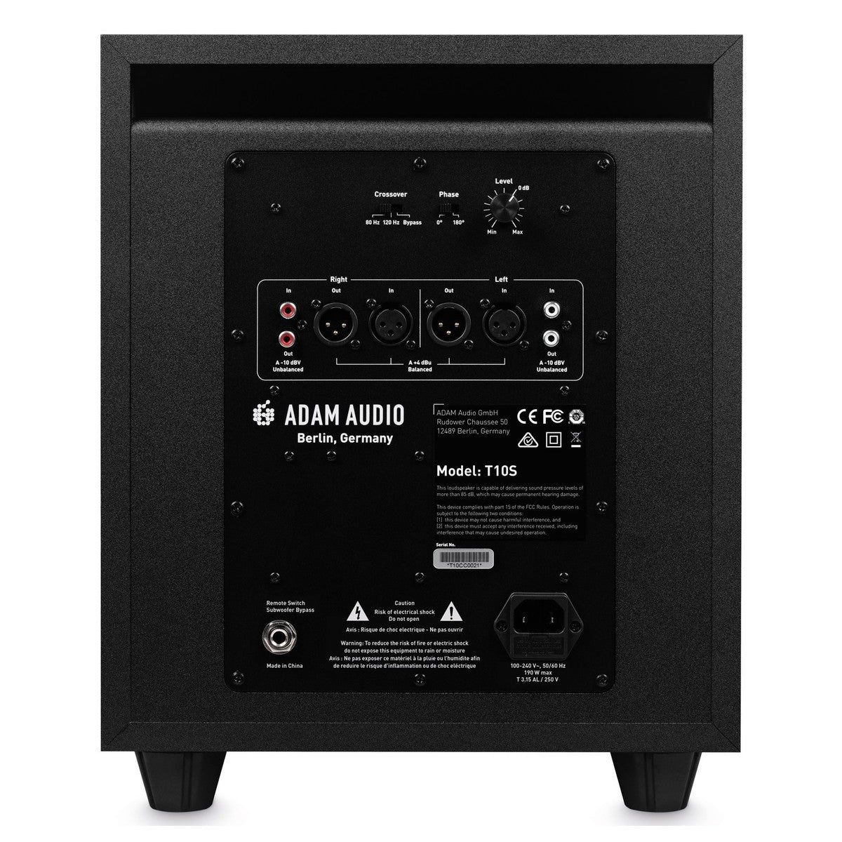 Adam Audio T10S Subwoofer para Estudio. Unidad 6