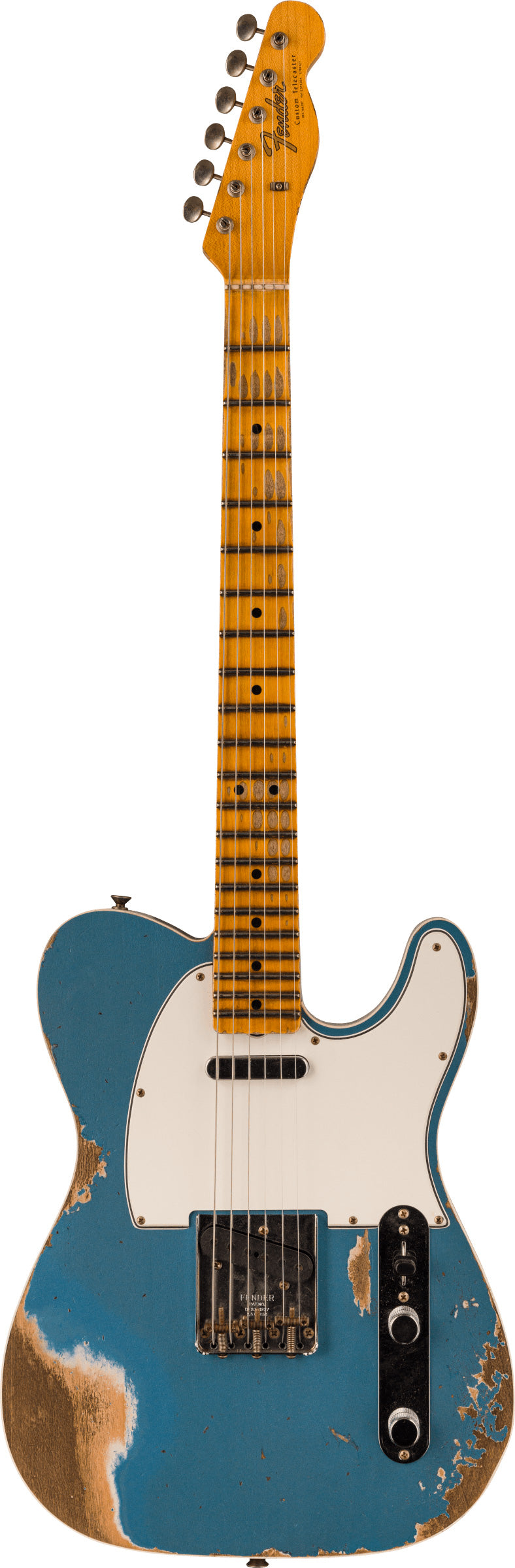 Fender 1965 Custom Shop Heavy Relic Telecaster MN Guitarra Eléctrica Aged Lake Placid Blue. 1