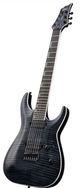 ESP LTD H1007FM STBLK Guitarra Eléctrica 7 Cuerdas See Thru Black 4