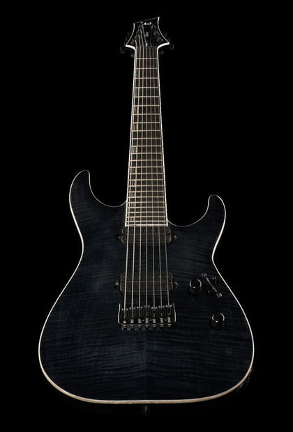 ESP LTD H1007FM STBLK Guitarra Eléctrica 7 Cuerdas See Thru Black 9