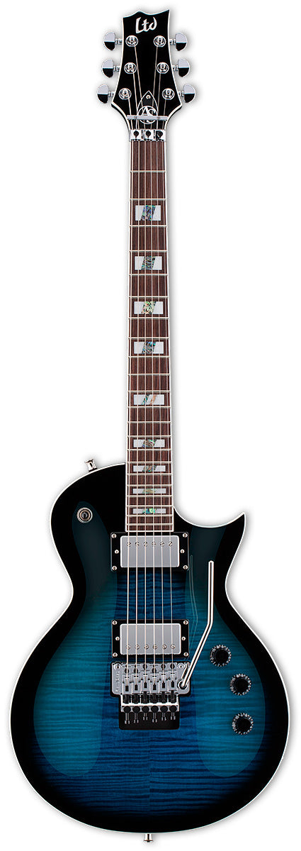 ESP LTD AS1FR BAS Alex Skolnick Guitarra Eléctrica Black Aqua Sunburst 1