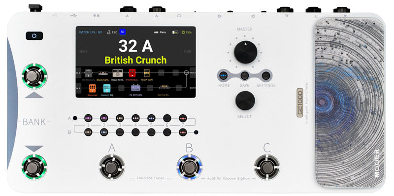 Mooer GE1000 WH Pedalera Multiefectos Guitarra Blanca 1