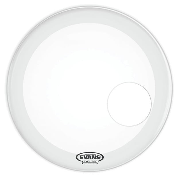 Evans BD22RGCW EQ3 Resonant Coated Parche 22 Pulgadas Blanco 1