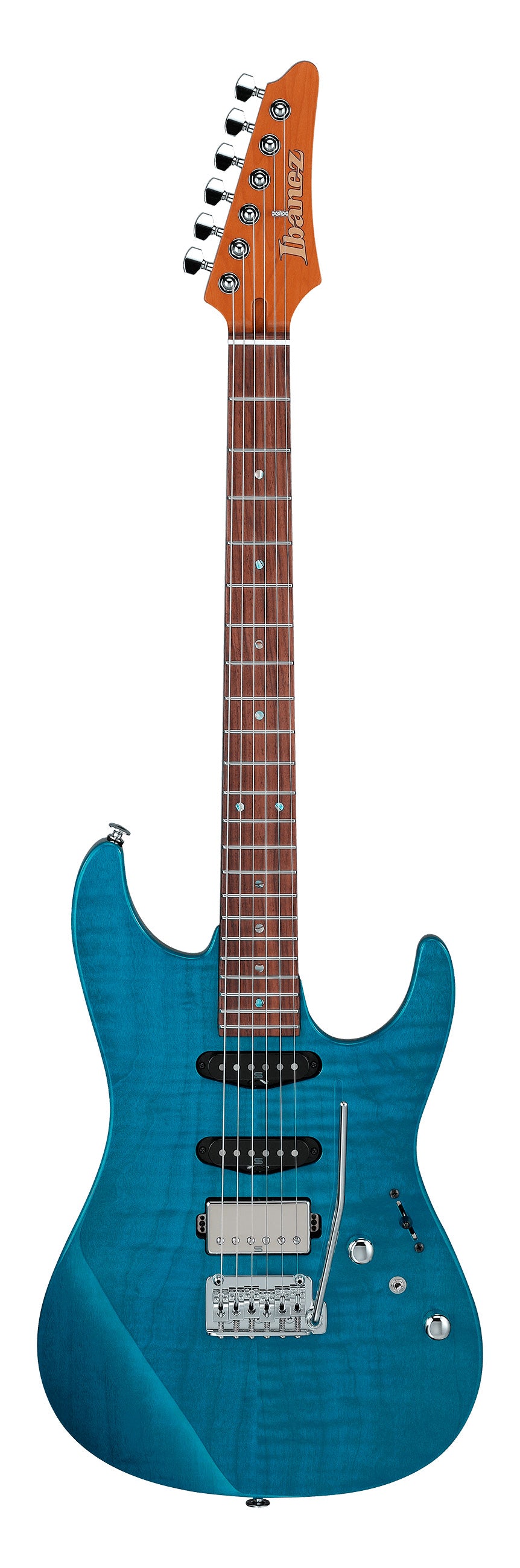 Ibanez MMN1 Tab Martin Miller Signature Guitarra Eléctrica Transparent Aqua Blue 1