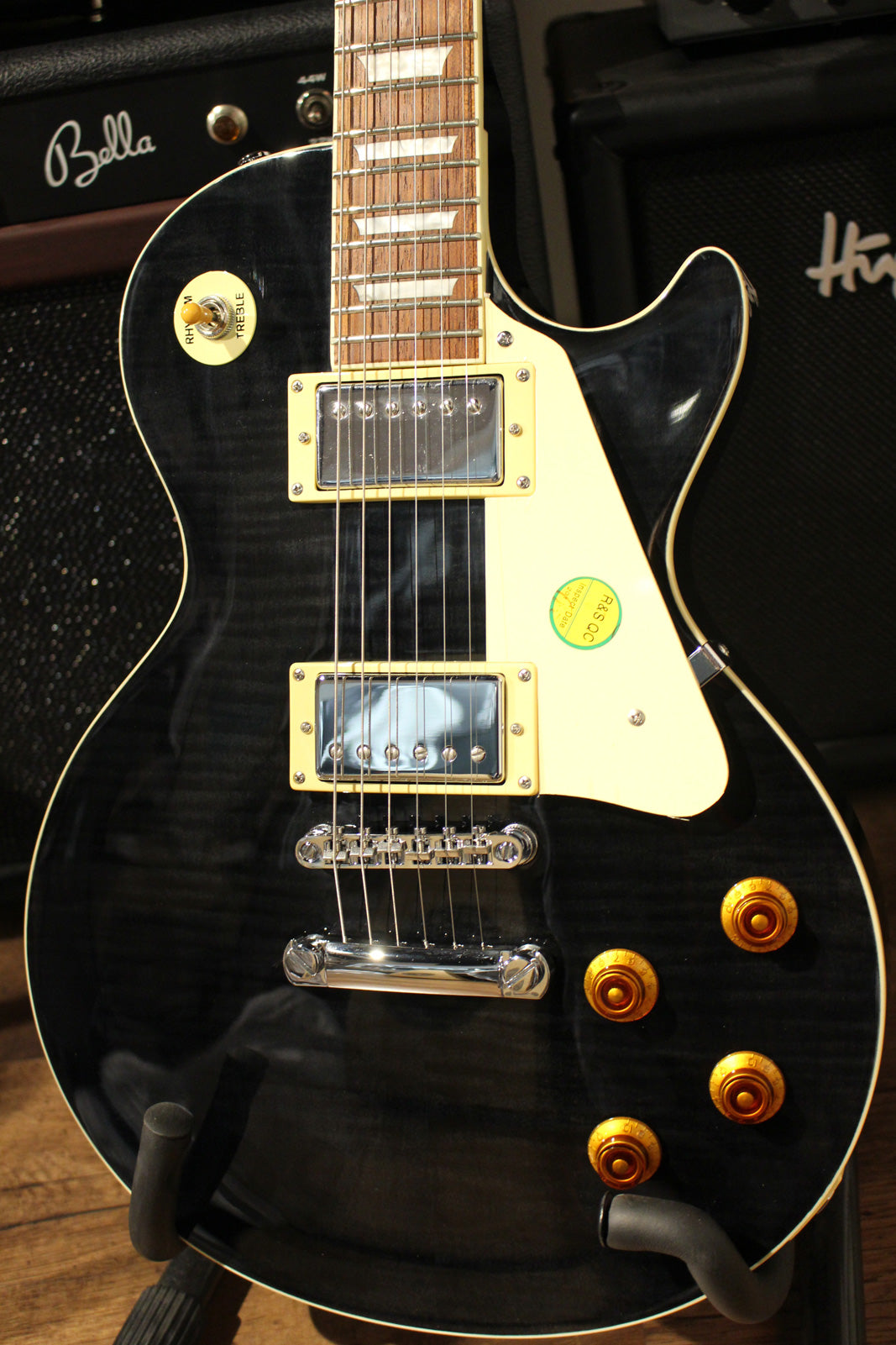 Tokai ALS68 STB Guitarra Eléctrica LP Translucent Black 2