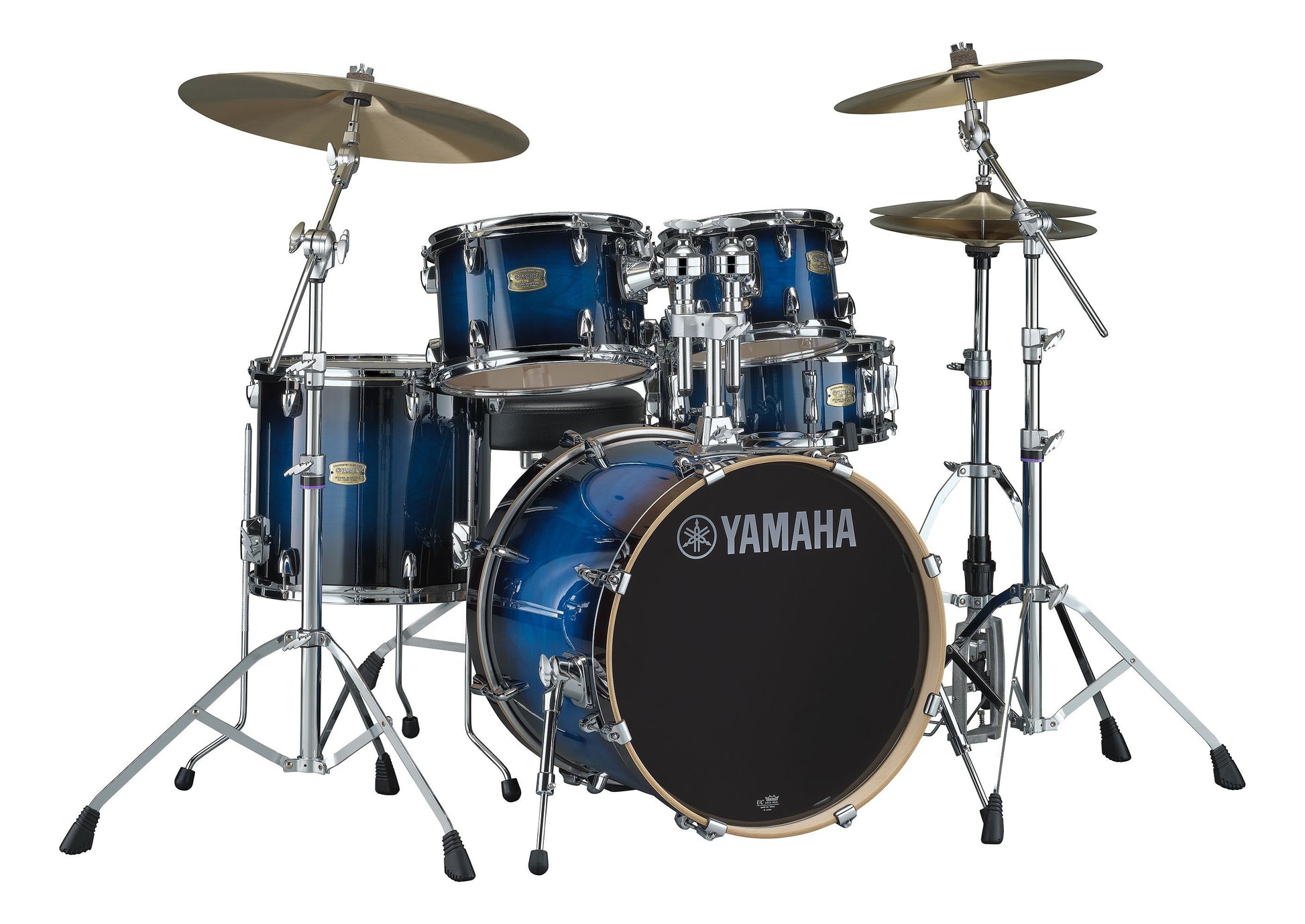 Yamaha SBP2F5 DUS HW780 Stage Custom Birch Batería Acústica con Herrajes Deep Blue Sunburst 1