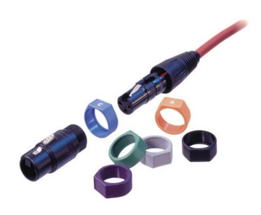 Adam Hall NXCRBLAU Anillos de Color Neutrik para XLR FX y MX Azul 2