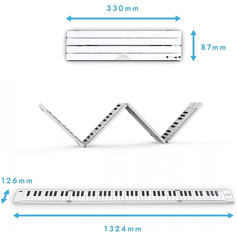 Carry On Piano 88 Teclado Plegable 88 Teclas 7