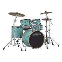 Yamaha SBP2F5 MSG HW680W Stage Custom Birch Batería Acústica con Herrajes Matte Surf Green 1