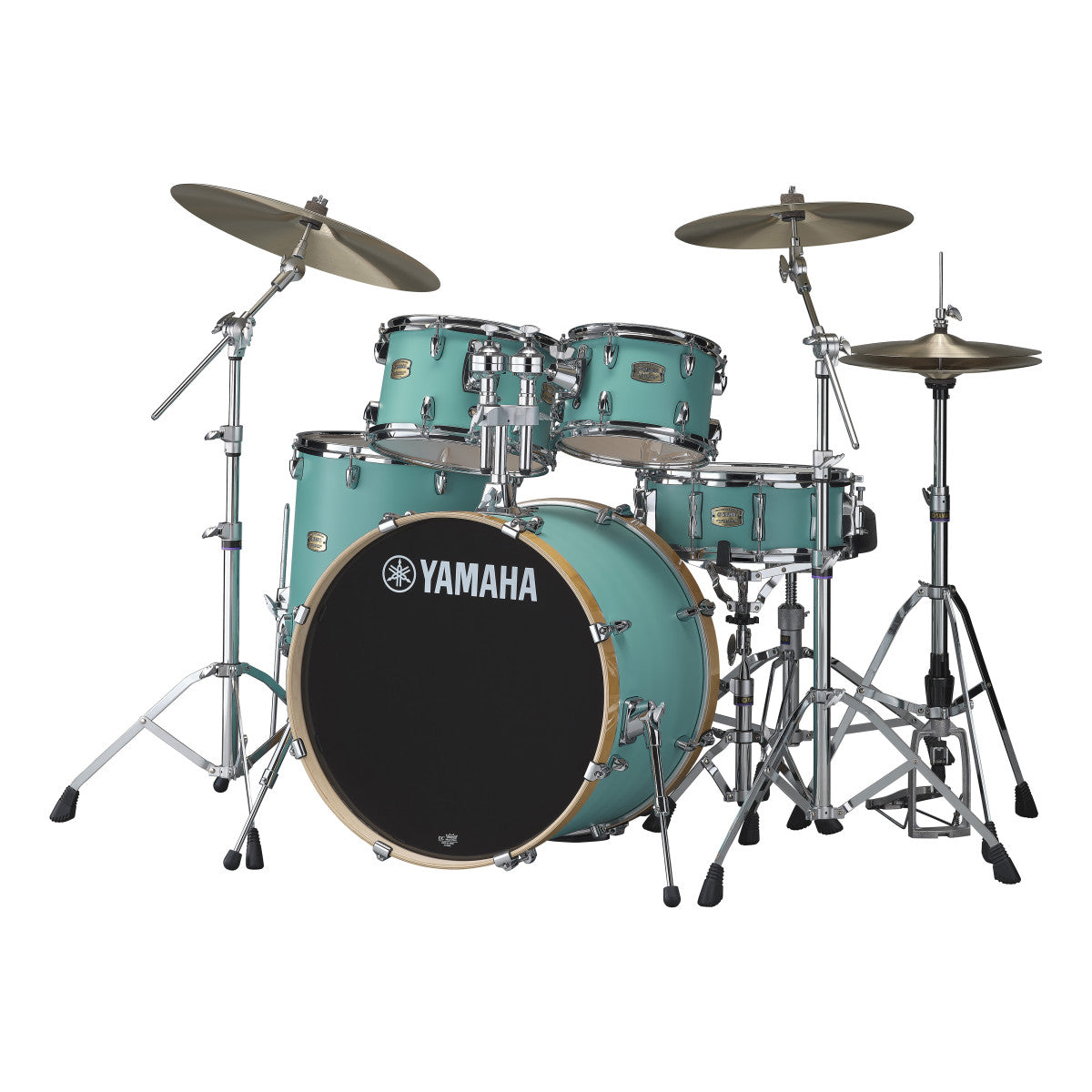 Yamaha SBP2F5 MSG HW680W Stage Custom Birch Batería Acústica con Herrajes Matte Surf Green 2