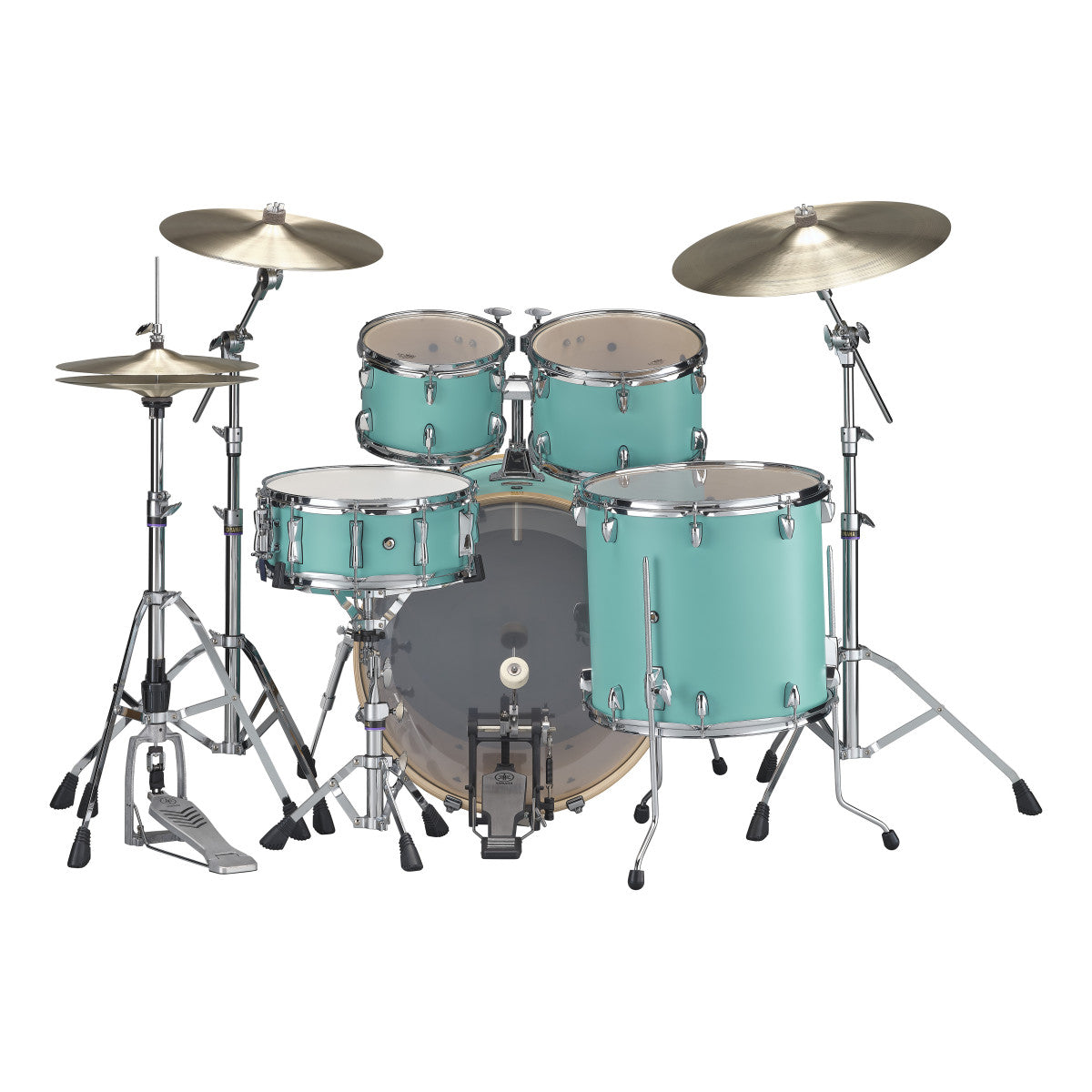 Yamaha SBP2F5 MSG HW680W Stage Custom Birch Batería Acústica con Herrajes Matte Surf Green 3