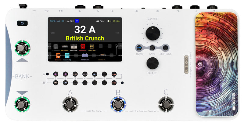 Mooer GE1000 LI WH Pedalera Multiefectos Guitarra Blanca 1