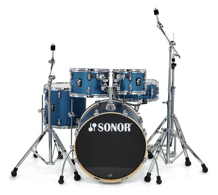 Sonor AQ1 Studio Set DBS Batería Acústica con Herrajes Dark Blue Sparkle. 2