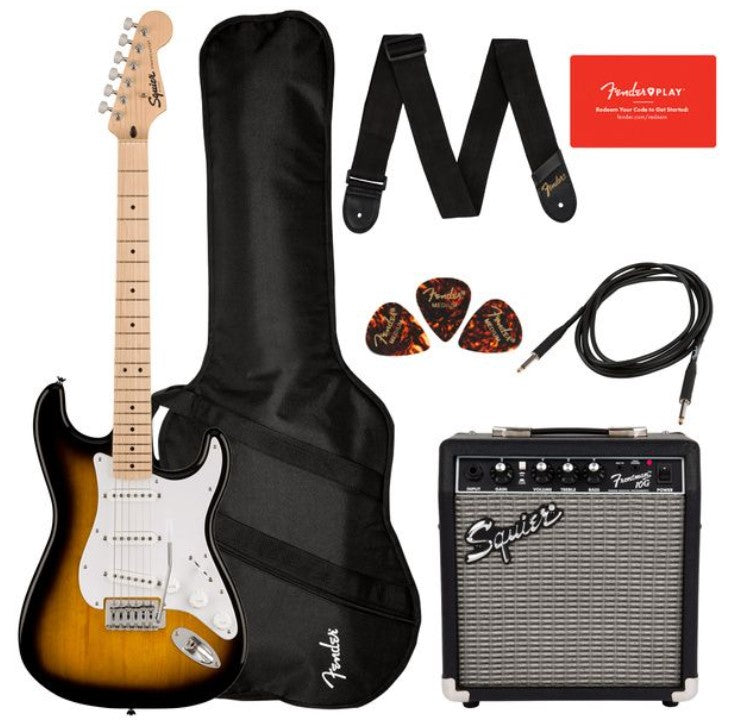 Squier Sonic Stratocaster Pack MN Guitarra Eléctrica 2 Colores Sunburst 1