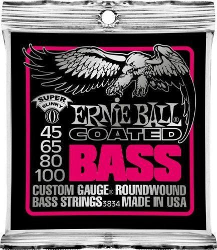 Ernie Ball 3834 Coated Slinky Super Juego Cuerdas Bajo 045-100 1