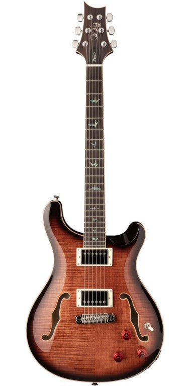 PRS SE Hollow Body II Piezo BGB Guitarra Eléctrica Black Gold Burst 1