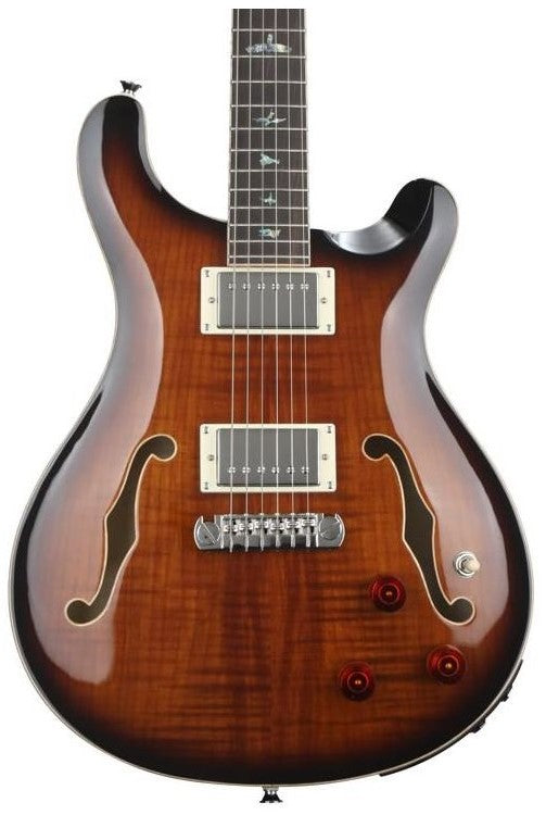 PRS SE Hollow Body II Piezo BGB Guitarra Eléctrica Black Gold Burst 4