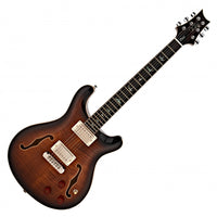 PRS SE Hollow Body II Piezo BGB Guitarra Eléctrica Black Gold Burst 5