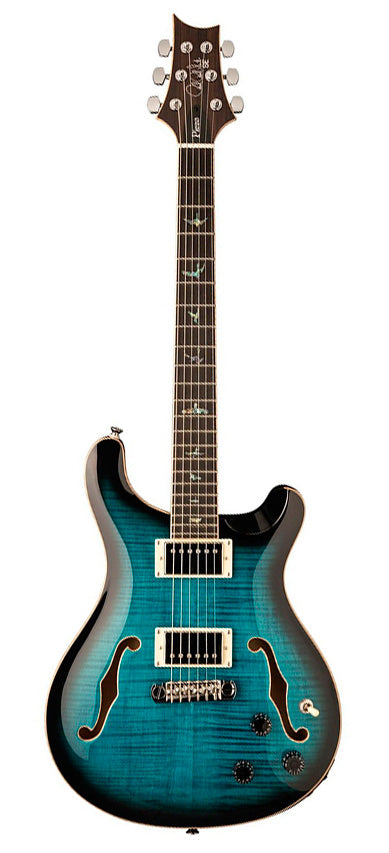 PRS SE Hollow Body II Piezo PB Guitarra Eléctrica Peacock Blue 1