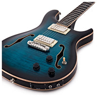 PRS SE Hollow Body II Piezo PB Guitarra Eléctrica Peacock Blue 6