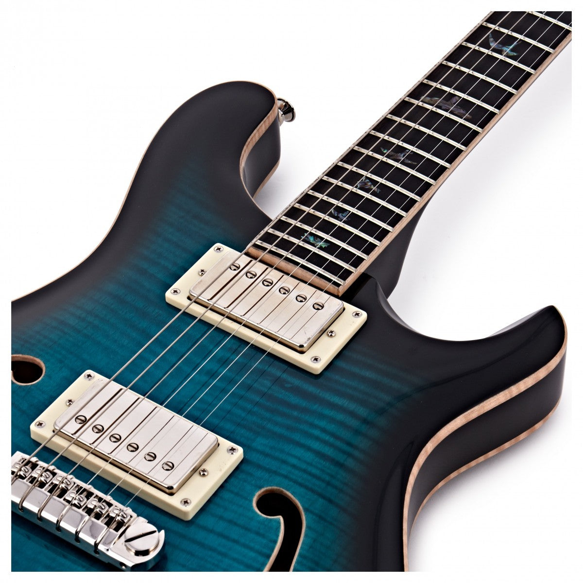 PRS SE Hollow Body II Piezo PB Guitarra Eléctrica Peacock Blue 7