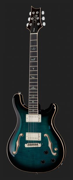 PRS SE Hollow Body II Piezo PB Guitarra Eléctrica Peacock Blue 12