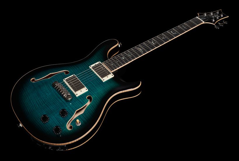 PRS SE Hollow Body II Piezo PB Guitarra Eléctrica Peacock Blue 20