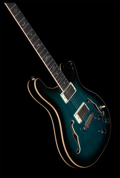 PRS SE Hollow Body II Piezo PB Guitarra Eléctrica Peacock Blue 22