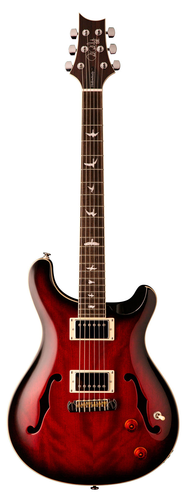 PRS SE Hollow Body II Standard FRB Guitarra Eléctrica Fire Red Burst 1