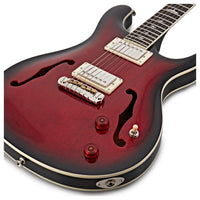 PRS SE Hollow Body II Standard FRB Guitarra Eléctrica Fire Red Burst 10