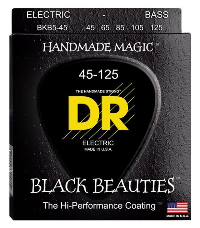 DR BKB5-45 Black Beauties Juego 5 Cuerdas Bajo 045-125 1