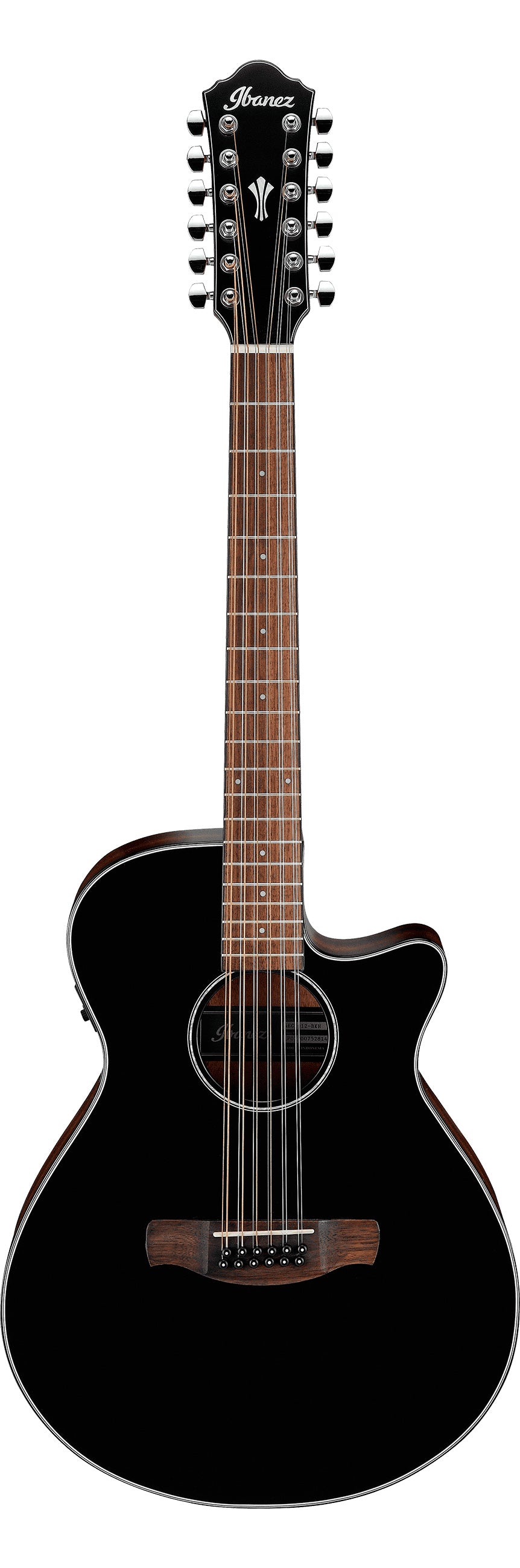 Ibanez AEG5012 BKH Guitarra Electroacústica 12 Cuerdas Negra 1