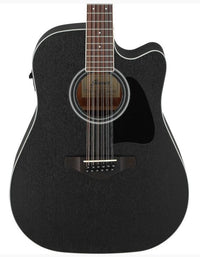 Ibanez AW8412CE WK Guitarra Electroacústica 12 Cuerdas Dreadnought Weathered Black 2