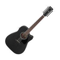 Ibanez AW8412CE WK Guitarra Electroacústica 12 Cuerdas Dreadnought Weathered Black 3