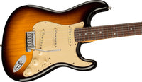 Fender American Ultra Luxe Stratocaster RW Guitarra Eléctrica 2 Tonos Sunburst 3