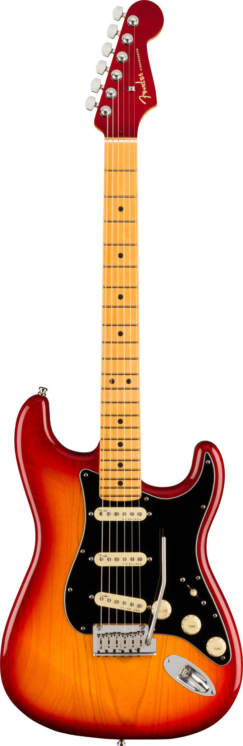 Fender American Ultra Luxe Stratocaster MN Guitarra Eléctrica Plasma Red Burst 1