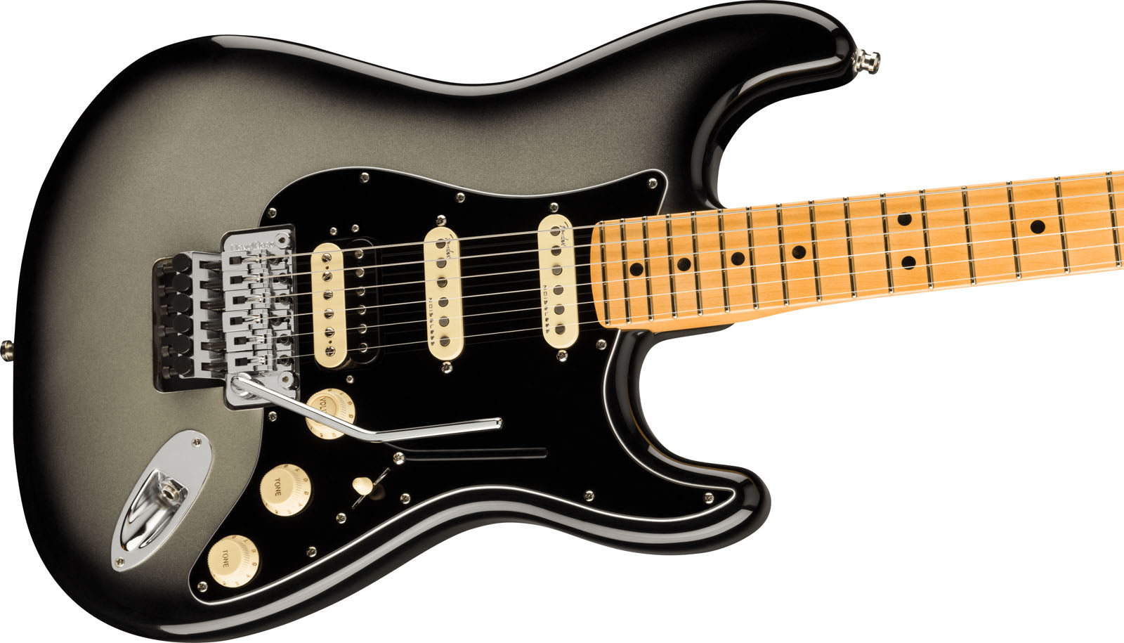 Fender American Ultra Luxe Stratocaster HSS FR MN Guitarra Eléctrica Silver Burst 3