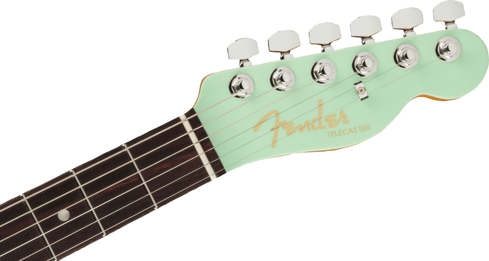 Fender American Ultra Luxe Telecaster RW Guitarra Eléctrica Transparent Surf Green 5