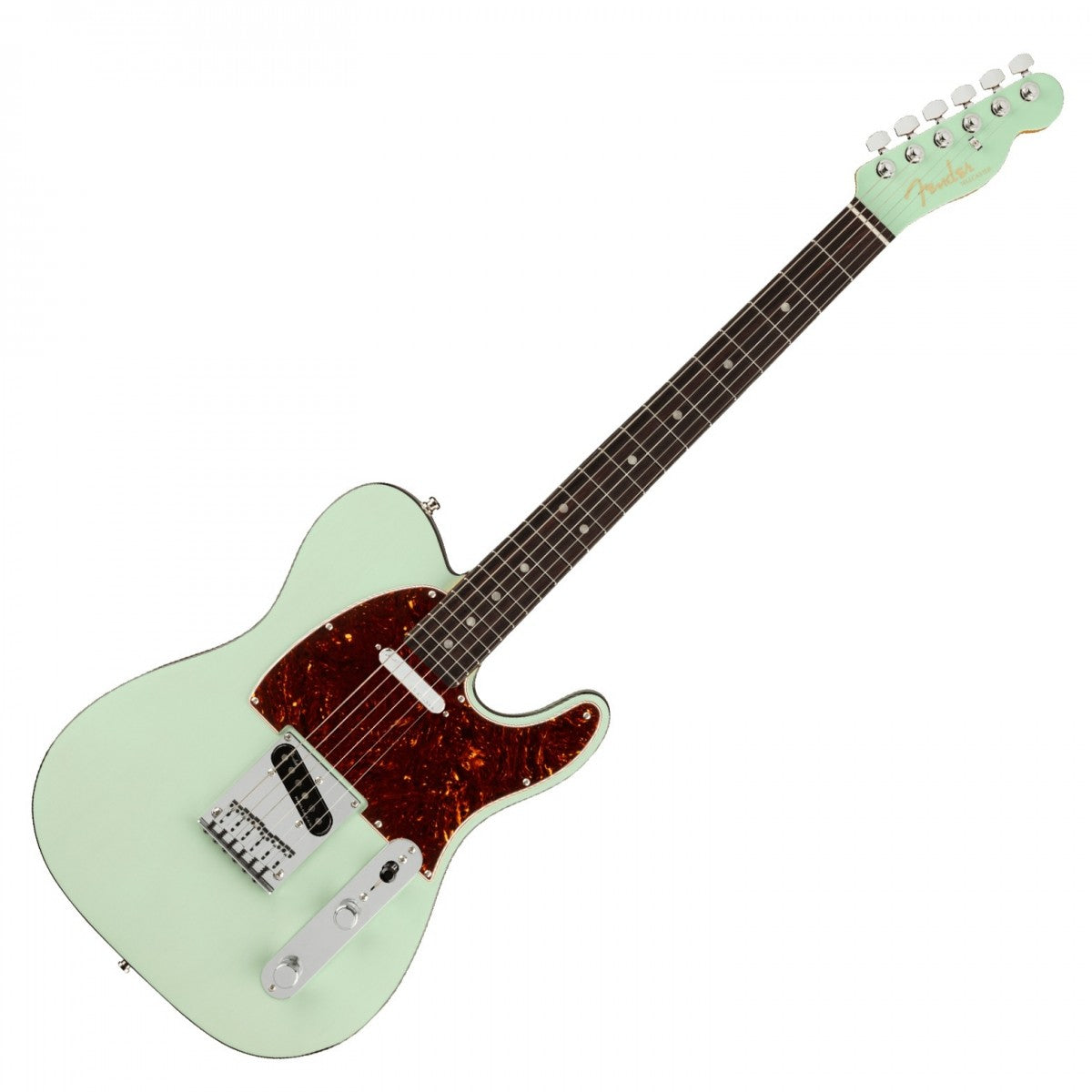 Fender American Ultra Luxe Telecaster RW Guitarra Eléctrica Transparent Surf Green 7