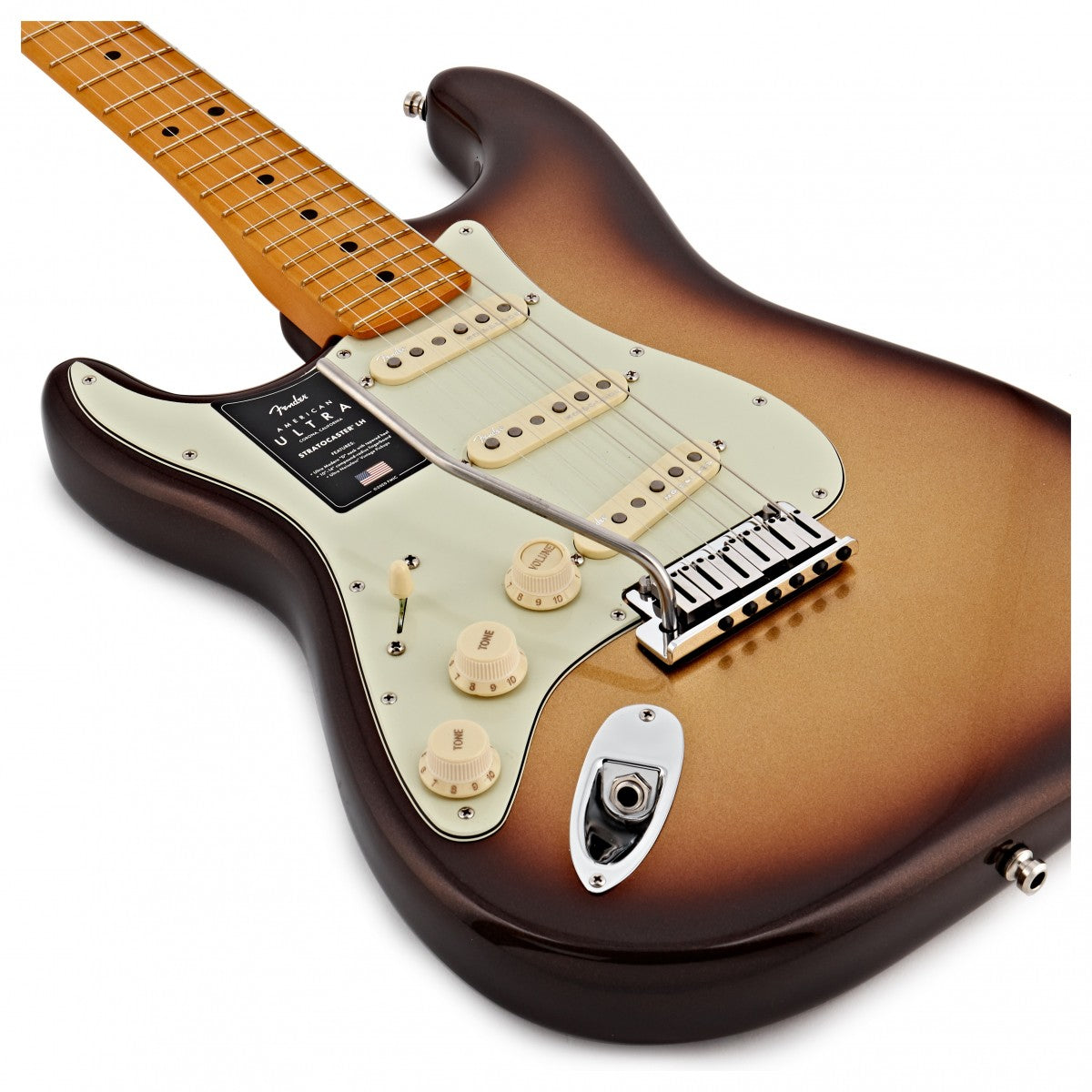 Fender American Ultra Stratocaster LH MN Guitarra Eléctrica para Zurdos Mocha Burst 10