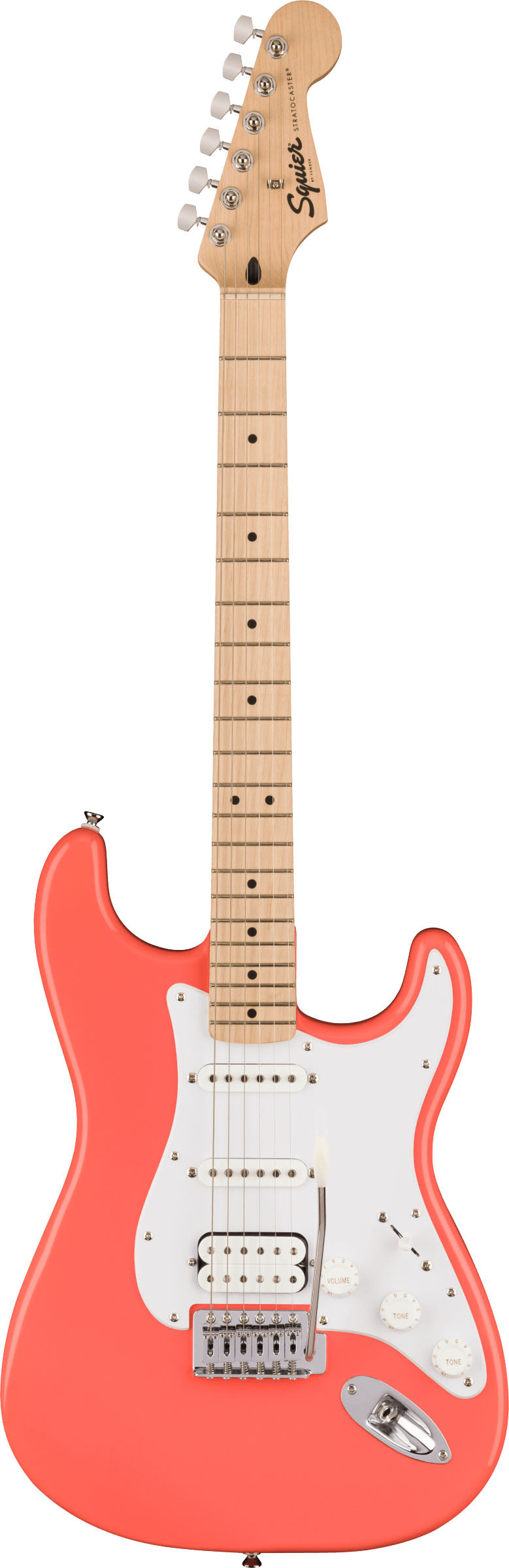 Squier Sonic Stratocaster HSS MN Guitarra Eléctrica Tahitian Coral 1