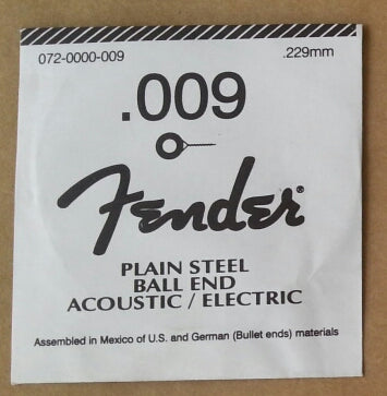 FENDER 009 PLAIN CUERDA PLANA GUITARRA ELECTRICA.