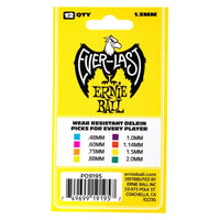 Ernie Ball 9195 Everlast Bolsa de 12 Púas 1.5mm Amarillas 3