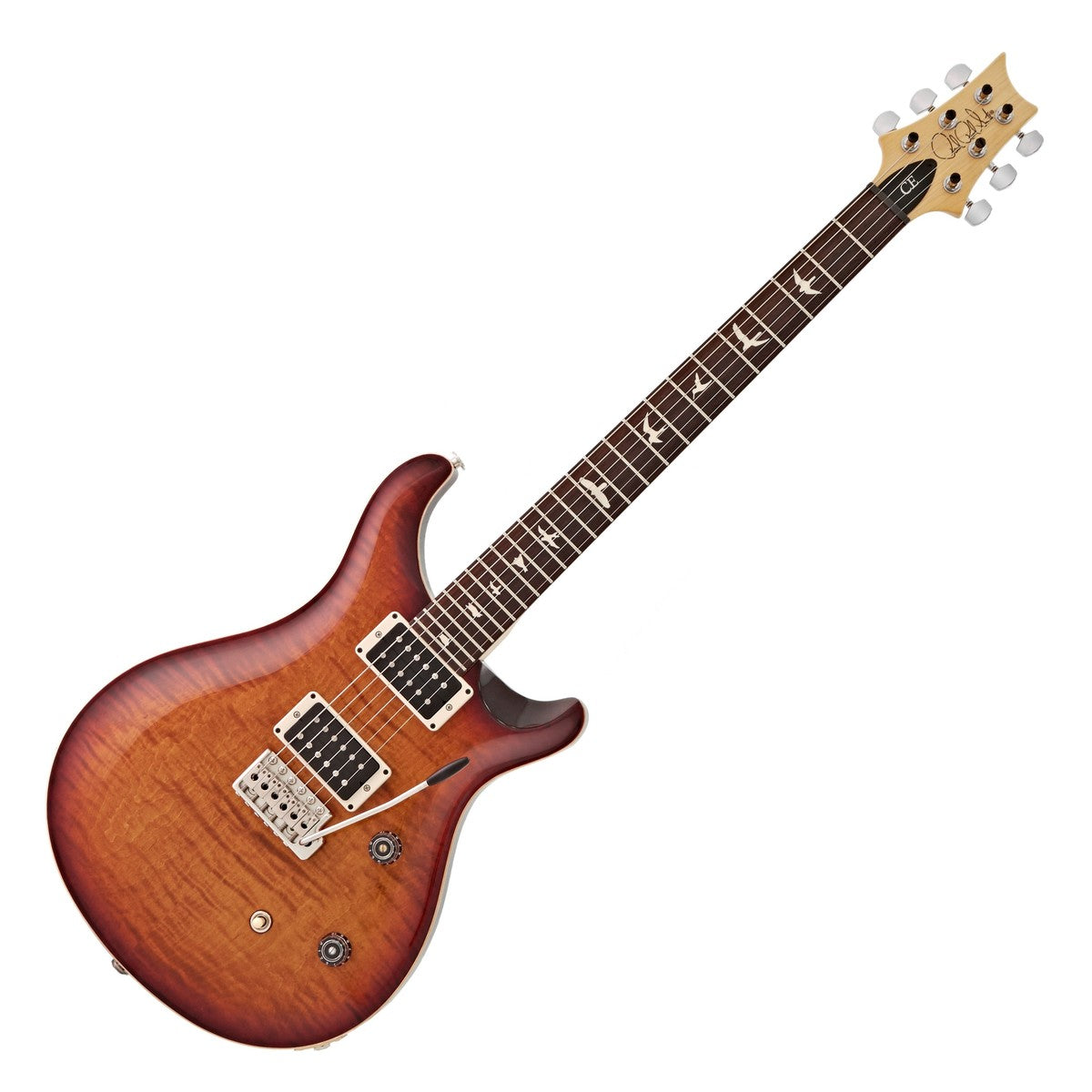 PRS CE24 DCB Guitarra Eléctrica Dark Cherry Sunburst 10