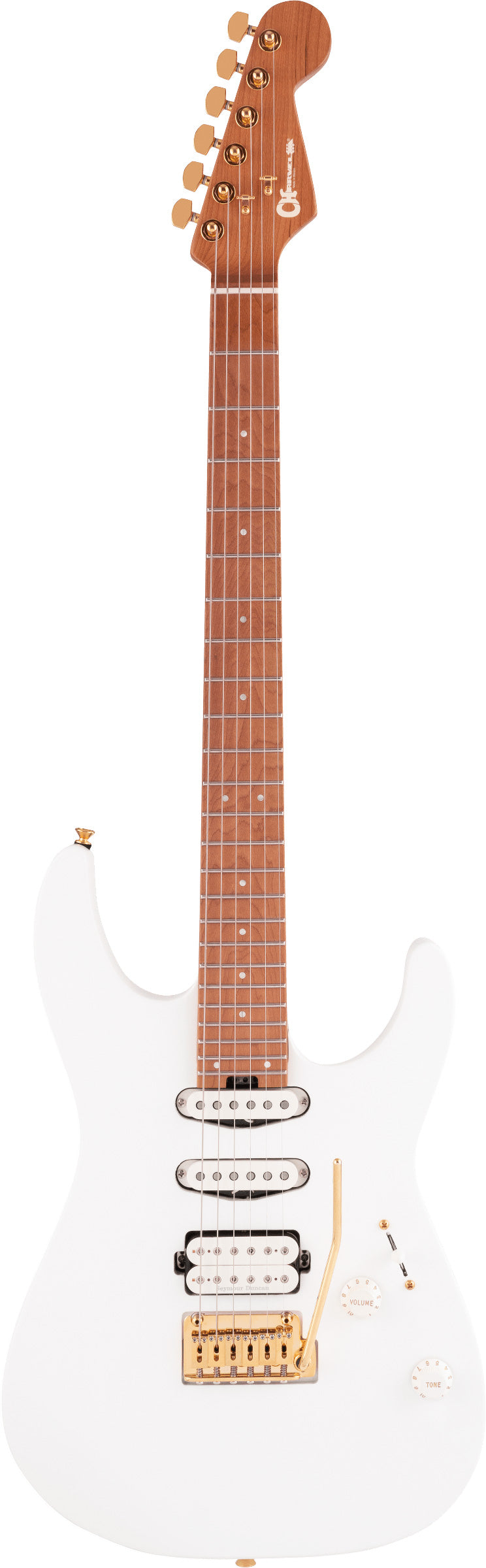 Charvel Pro-Mod DK24 HSS 2PT CM Guitarra Eléctrica Snow White 1